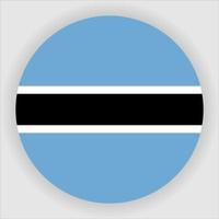 vector de icono de bandera nacional redondeada plana de botswana