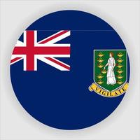 British Virgin Islands Flat Rounded National Flag Icon Vector