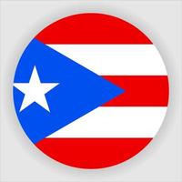 Puerto Rico Flat Rounded National Flag Icon Vector
