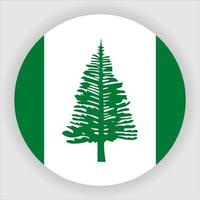 Norfolk Island Flat Rounded National Flag Icon Vector