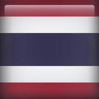 Thailand Square National Flag vector