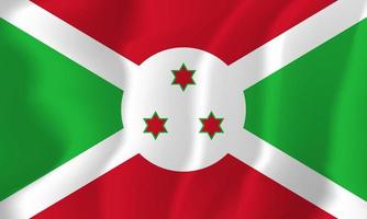 bandera nacional de burundi ondeando ilustración de fondo vector