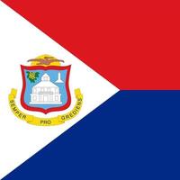 Sint Maarten Square National Flag vector