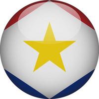 Saba 3D Rounded National Flag Button Icon vector