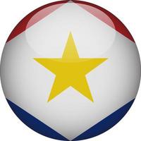 Saba 3D Rounded National Flag Button Icon vector