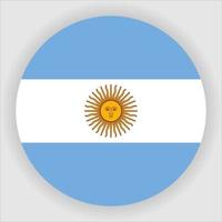 Argentina Flat Rounded National Flag Icon Vector