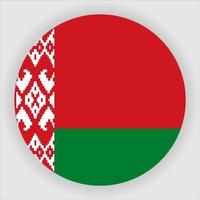 Belarus Flat Rounded National Flag Icon Vector