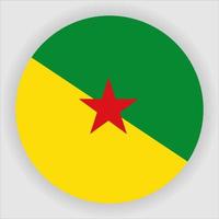 vector de icono de bandera nacional redondeada plana de guayana francesa