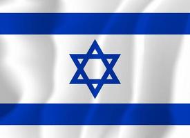 Israel National Flag Waving Background Illustration vector