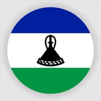 Lesotho Flat Rounded National Flag Icon Vector