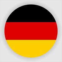 Germany Flat Rounded National Flag Icon Vector