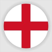 England Flat Rounded National Flag Icon Vector