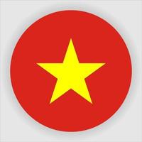Vietnam Flat Rounded National Flag Icon Vector