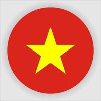 Vietnam Flat Rounded National Flag Icon Vector