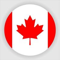 Canada Flat Rounded National Flag Icon Vector