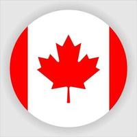 Canada Flat Rounded National Flag Icon Vector