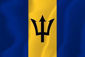 Barbados National Flag Waving Background Illustration vector