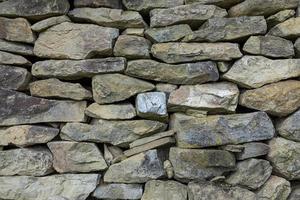 Stone wall fence rustic texture background close-up. photo