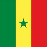 Senegal Square National Flag vector