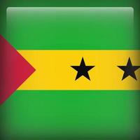 Sao Tome and Principe Square National Flag vector