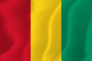 Guinea National Flag Waving Background Illustration vector