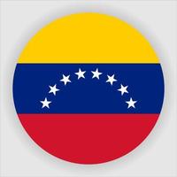 venezuela, plano, redondeado, bandera nacional, icono, vector