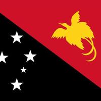 Papua New Guinea Square National Flag vector