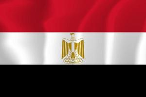 Egypt National Flag Waving Background Illustration vector