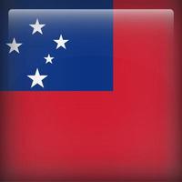 Samoa Square National Flag vector