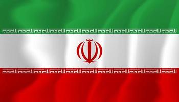 Iran National Flag Waving Background Illustration vector