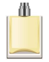 yellow perfume bottle vector