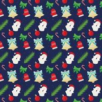 christmas pattern icons background vector