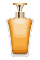perfume bottle gold vector
