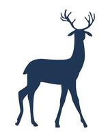 reindeer animal silhouette vector