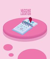 vaccine location with calendar vector