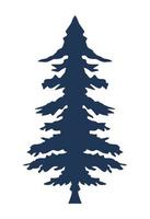pine tree forest silhouette vector