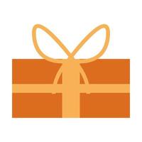 orange giftbox present vector