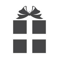 gray gift icon vector