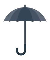 black umbrella protection vector