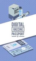 digital vaccine passport vector