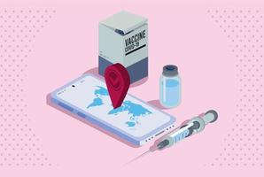 vaccine location isometric vector