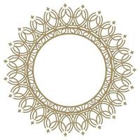 golden circular frame vector