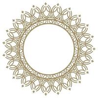 golden circular frame vector