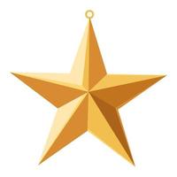 golden christmas star vector