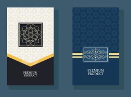 two luxury products labels vector