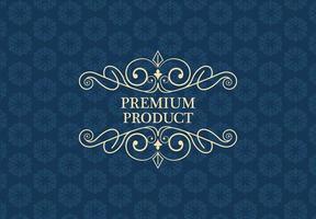 luxury product frame label vector
