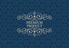 luxury product frame label vector