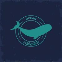 ocean adventure emblem vector