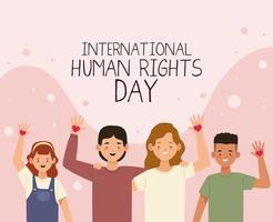 human rights day campaign vector