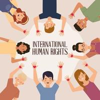 cartel del día de los derechos humanos vector